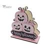 Stable Wooden Napkin Stand Halloween Holder, Cute Pastel Pumpkin Ghost Black Cat Tabletop Tissue Dispenser, Storage for Waterproof Decorative Kitchen