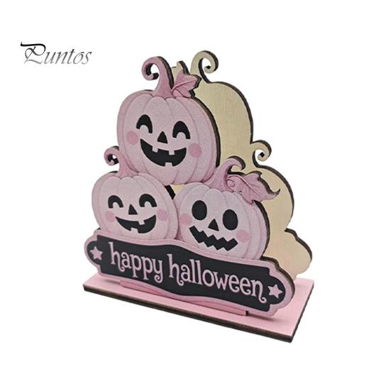 Stable Wooden Napkin Stand Halloween Holder, Cute Pastel Pumpkin Ghost Black Cat Tabletop Tissue Dispenser, Storage for Waterproof Decorative Kitchen