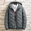 Padded men's winter velvet padded clothes winter coat hooded padded jacket men