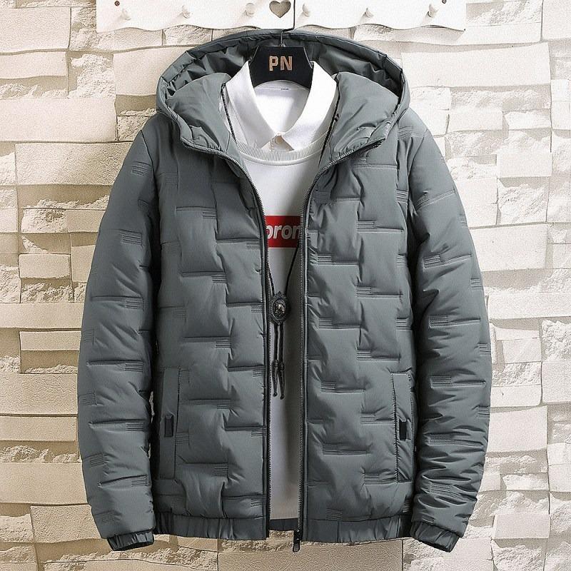 Padded men's winter velvet padded clothes winter coat hooded padded jacket men