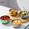1Pcs Pure Titanium Double-Layer Bowl,Outdoors Heat-Resistant Home Rice Bowl Food Tableware,11.5 cm Insulated Plate Kitchenware