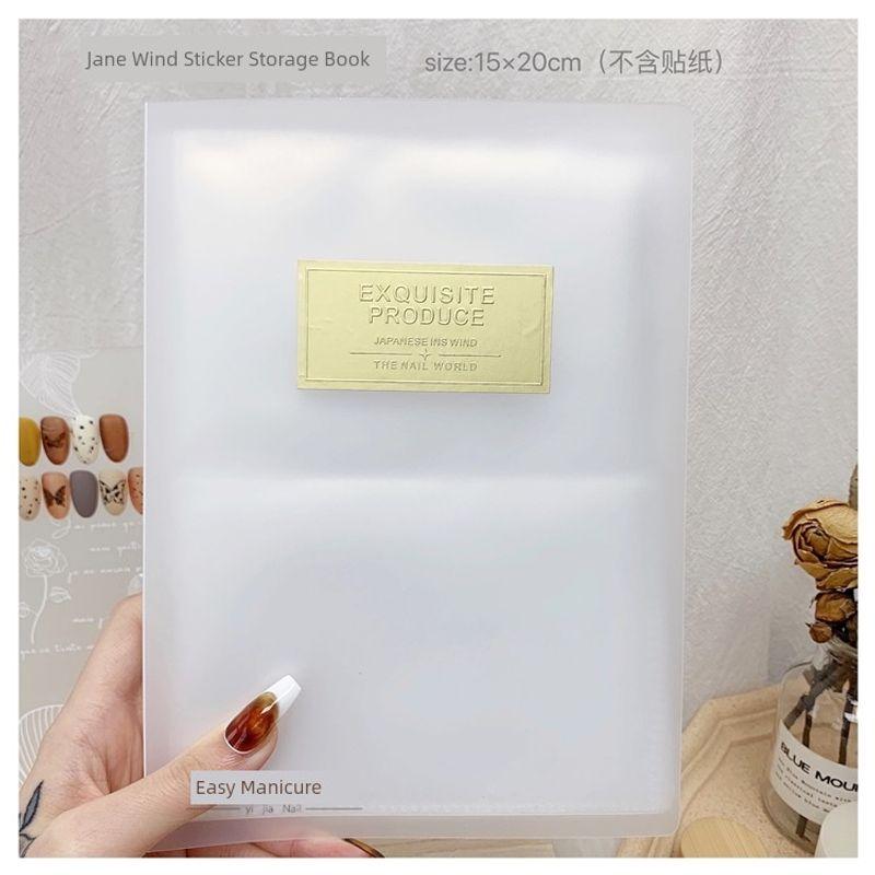 

Minimalist Style Album Storage Website Red Style Nail Stickers Minimalist wind sticker storage book