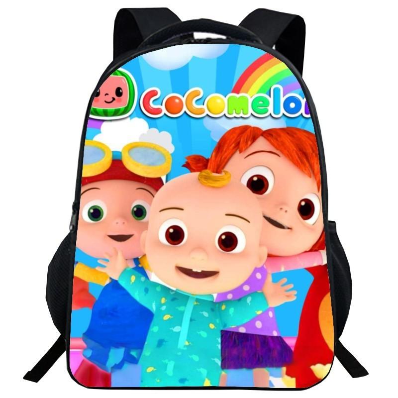 Cocomelon Backpack Children School Bags Durable Cartoon Lankybox Schoolbag For Kids