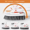 Tub Tile Scrubber Brush Cleaning Brush 52.3" Adjustable Telescopic Pole Stiff Bristles Scouring Pads for Bathroom Kitchen Toilet