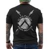 Siis Pacem Para Bellum Sparta Men'S T-Shirt - Spartan Warrior Back Print Tee - Breathable Pure Shirt for Gym, Cosplay, Casual Wear - Spartan