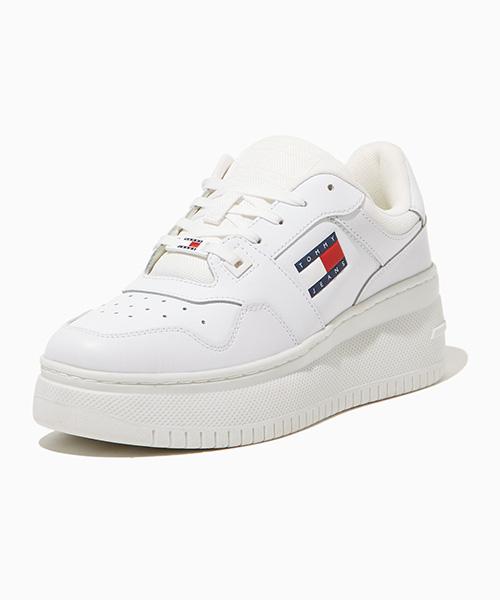 Tommy Jeans Meg Platform Leather Sneakers - White (T52E6Arsc54Jt1Ybs)