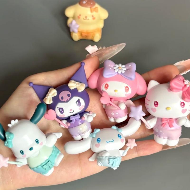 Sanrio Little Cupid Magnetic Ornament Handmade Refrigerator Sticker Figurines Trendy Toys Blind Box Series Desktop Ornaments
