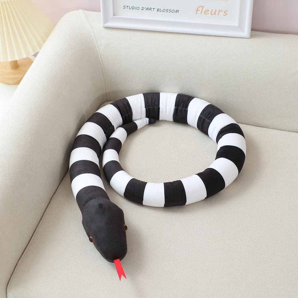 Simulated Big Snake Python Coiled Snake Doll Plush Toy Zodiac Snake Doll Boy Trick Doll