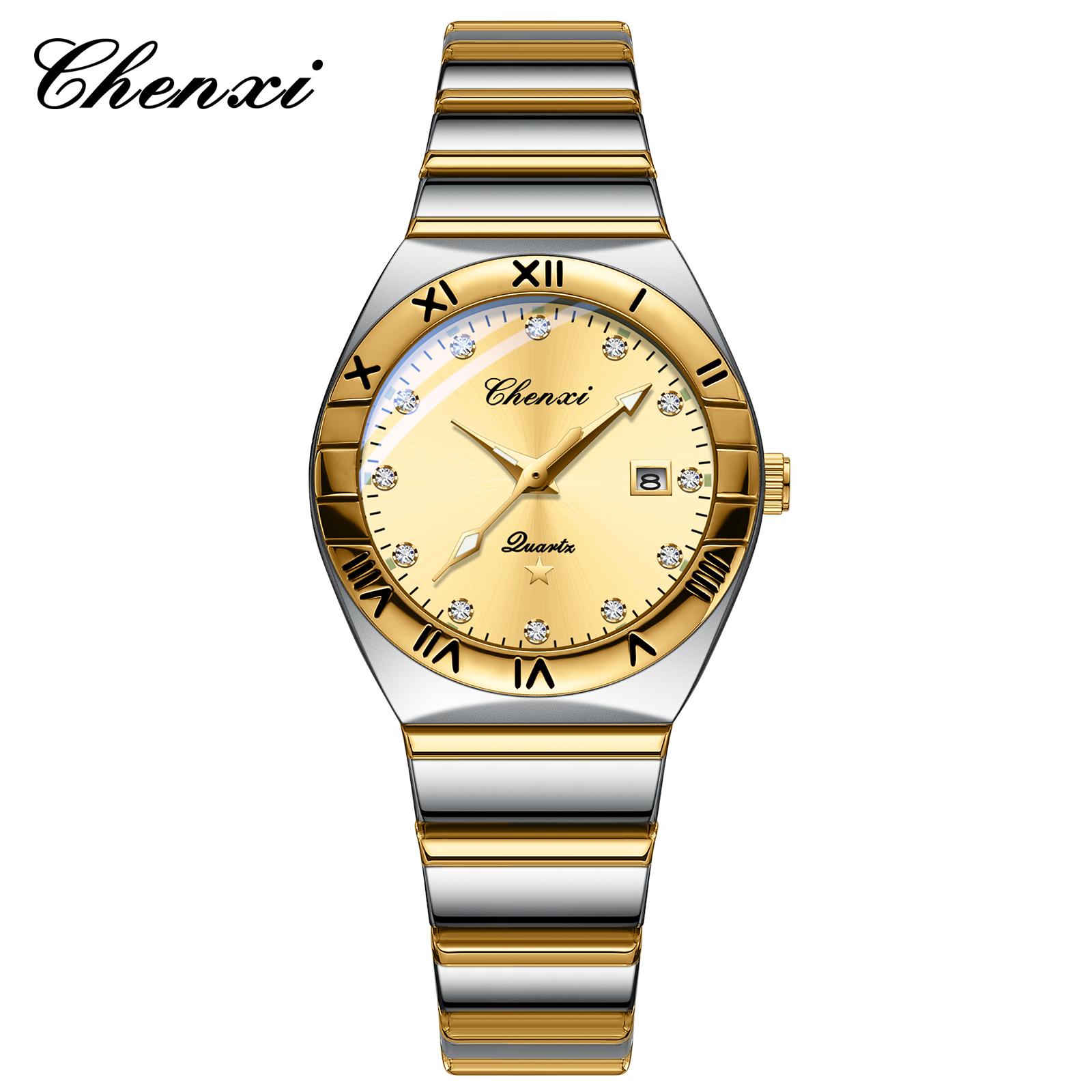 

Роскошные кварцевые часы для пары, женские наручные часы из нержавеющей стали, высокое качество, повседневные водонепроницаемые мужские часы, подарок для жены