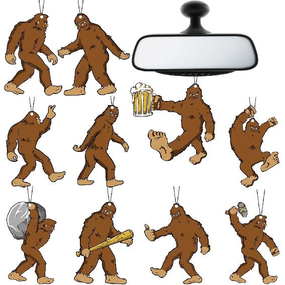 Demissle 10 Pieces Sasquatch Gifts Sasquatch Air Freshener Car Funny Air Fresheners For Men Hanging Truck Air Fresheners Car Accessories Ideal Gift