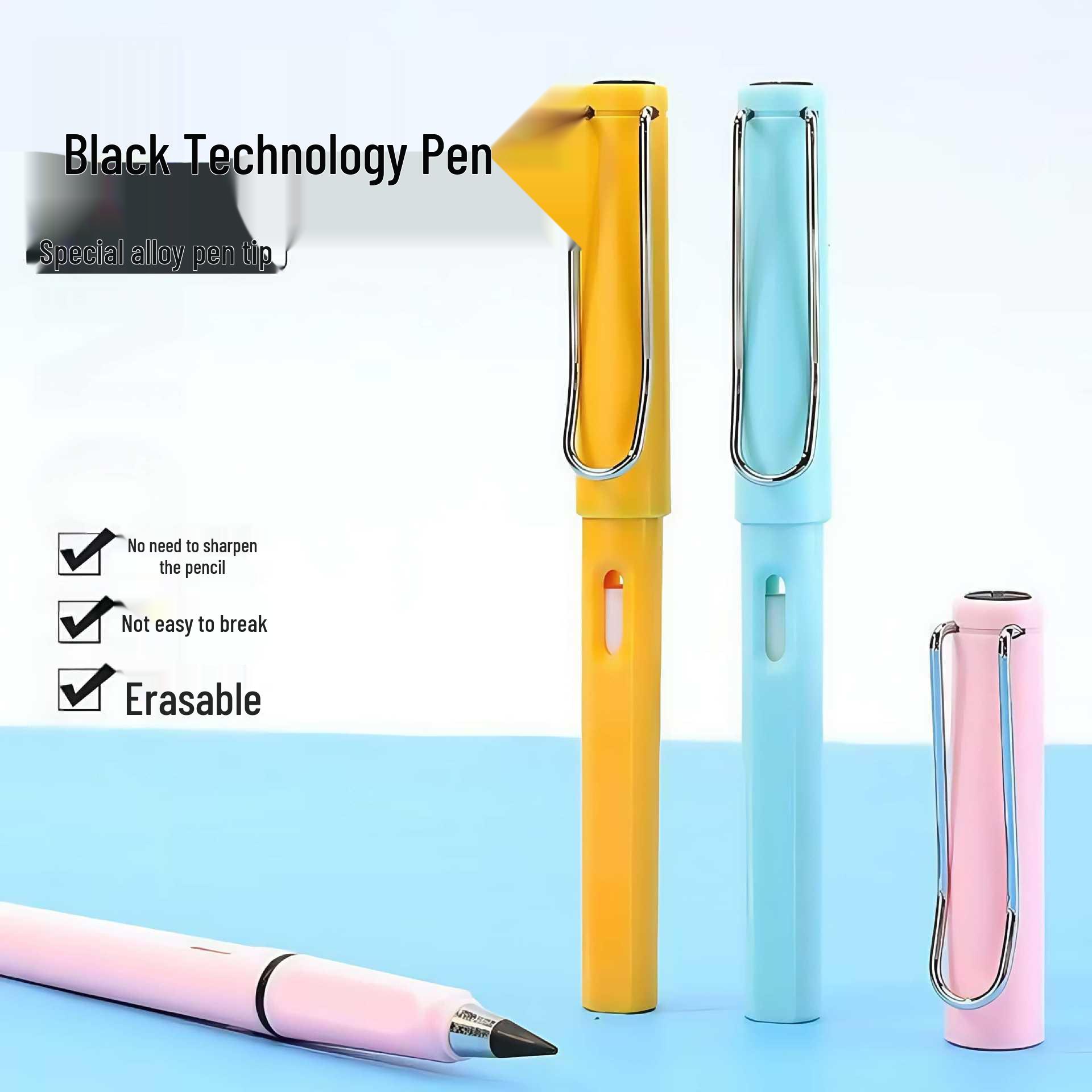 Eternal Pencil: Endless Writing, No Sharpening, Replaceable Heads, Corrects Posture, Ideal for Students. No Sharpening Eternal Pencil