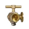 Ameikeo Brass Three-Way Plug Valve, Pressure Gauge, 4-Point Internal Thread Venting.