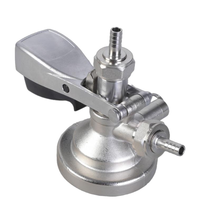 Brass Homebrew Beer Kegs Coupler for Home Brewing G Type Dispenser with Relief Valves Tap System Distributor