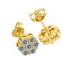 Round Hip-hop Stud Earrings Set with Zircon Do Not Fade Personalized Style Jewelry