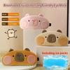 Compressa Fredda Kapybara Capibara Maschera per Dormire Traspirante Raffreddatore Gel Freddo Peluche Maschera per Occhi Comfort Riutilizzabile Viaggio Sonno