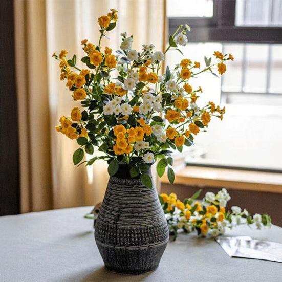 Artificial Flowers Fake Silk Ani Little Rose Realistic Fake Flowers Indoor Outdoor Decoration Wedding Garden Event Photography Prop