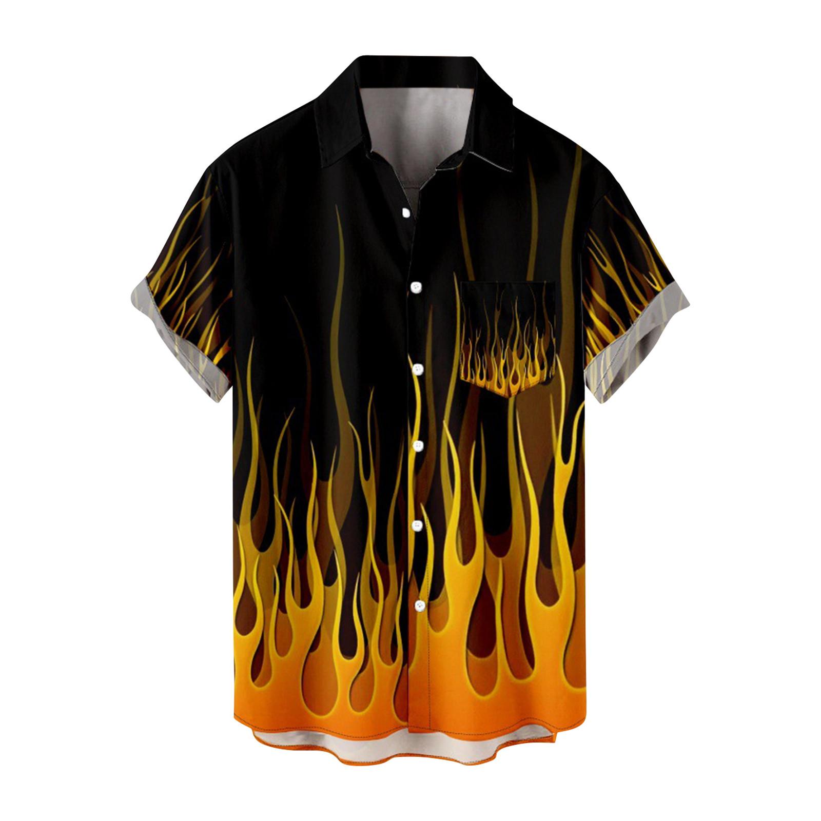 

Мужская повседневная пляжная праздничная одежда с лацканами, модная рубашка, гавайская рубашка с короткими рукавами XXL тёмно-синий