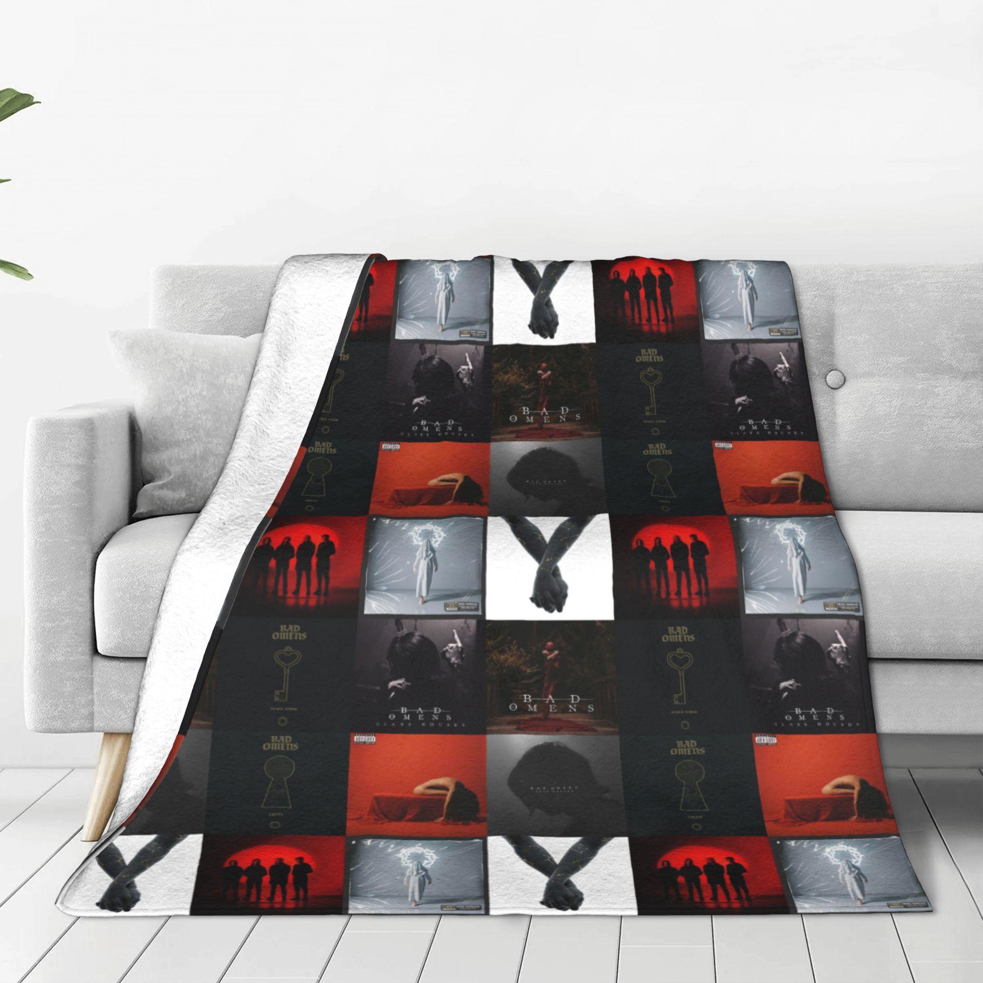 Exquisite Fashion Items Unisex Bad Omens All Albums, Popular Singles And Members Blankets Fleece Sofa Throw Blanket For Couch Bedding Outdoor Throws Bedspread