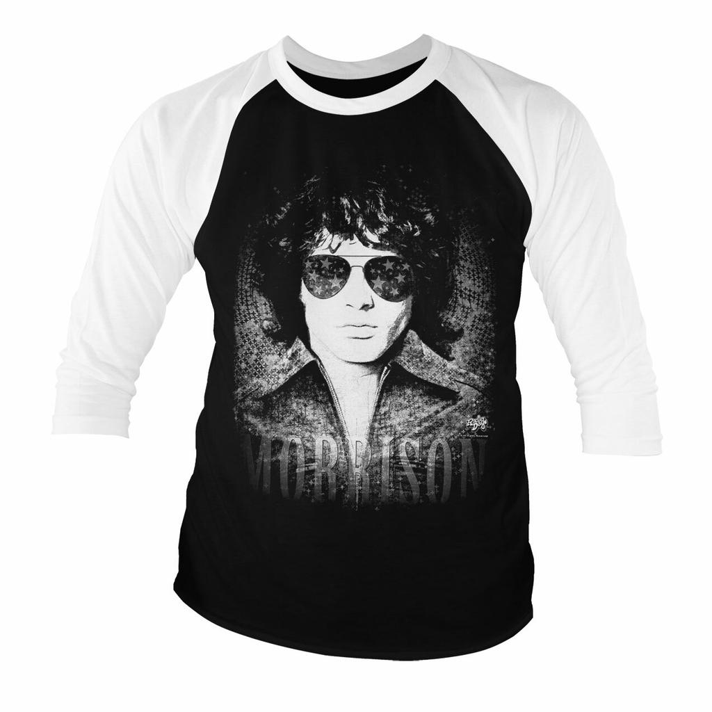 Officially Licensed Jim Morrison America 3/4 Sleeve T-Shirt S-XXL