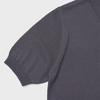 VERNO 24Ss Linen Like Polo Knit Gray