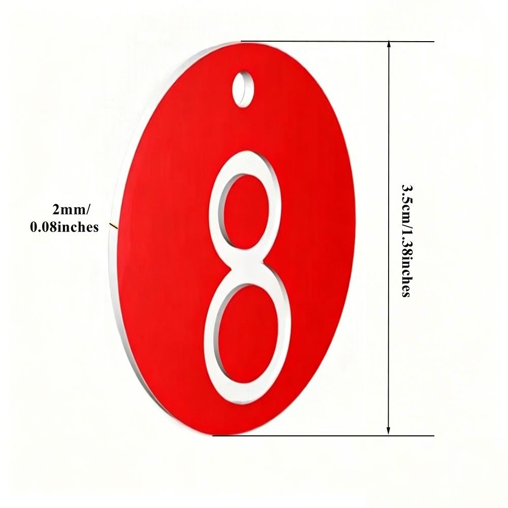 50Pcs Colorful Number Labels Small Holes Identification Tag Reusable Tag Animal Identification