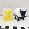 Highland Cow Toilet Paper Holder,Funny Cow-Shaped Tissue Roll Stand, Creative Home Bathroom Decor & Practical Storage 3D Printed