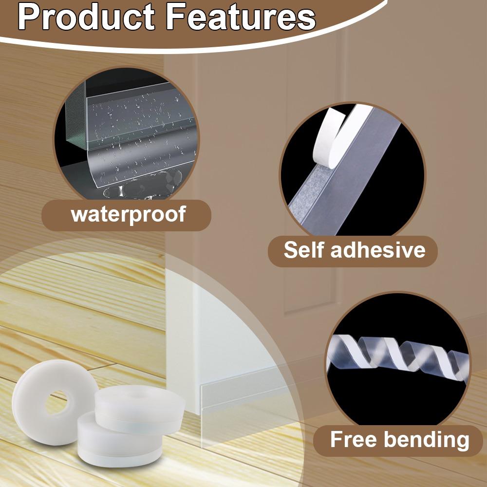 Door bottom seal strip Rainproof window rubber seal strip Windproof and dustproof self-adhesive door windshield sealing tape