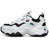 Skechers DLites 3.0 Mesh Synthetic Leather Retro Casual Low-Top Lifestyle Shoes Women Sneaker White Black Green 88888398-WGRN