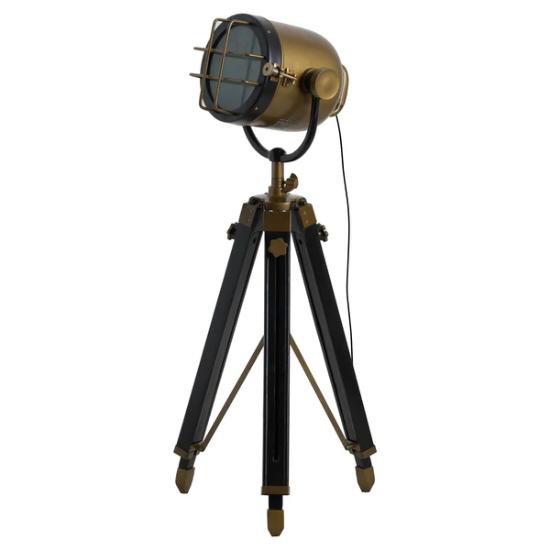Antique Vintage Brass Industrial 140 Cm Replica Handmade Spotlight Metal Floor Standing Search Light Collectible Christmas Home Office Decor