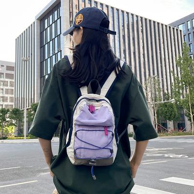 Outdoor Contrasting Color Backpack, Light Travel Bag, Mountaineering Small Backpack, High Value, Junior And High School Students Class Commuting Bag