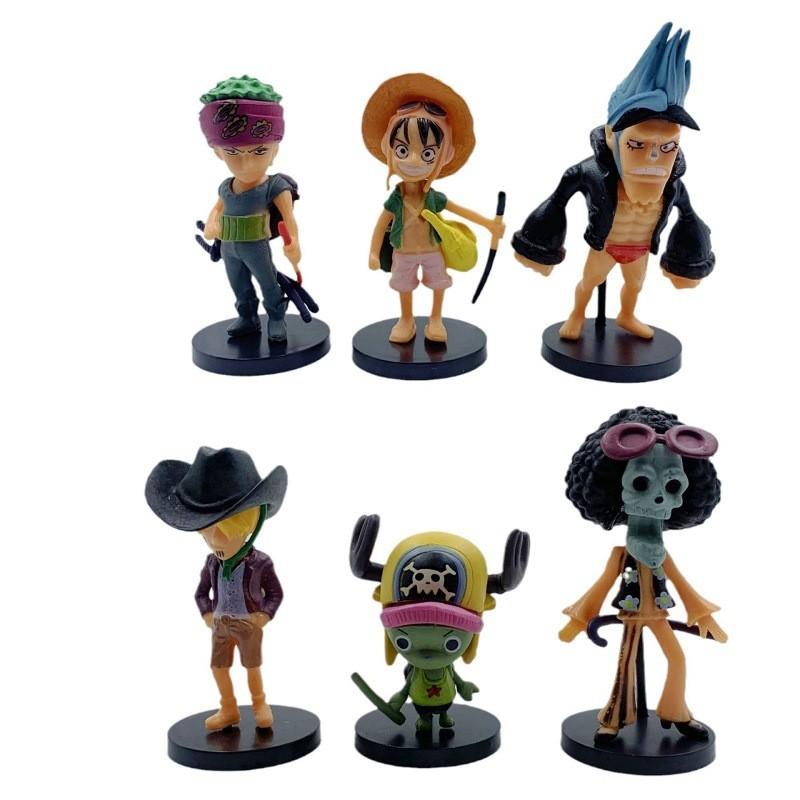 

Набор Пиратских Фигурок One Piece ПВХ Коллекционные Модели с Подставкой для Фанатов Аниме