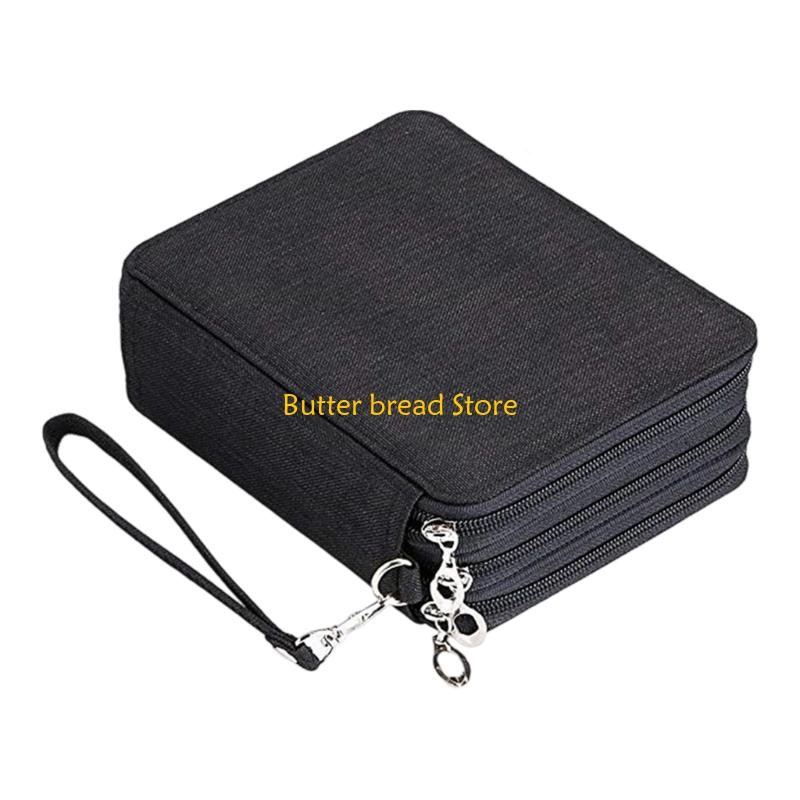 W89C Pencil Case Portable Pencils Organiser Pen Bag Stationary Case Coloured Pencils Holders for Girls Boys Adults