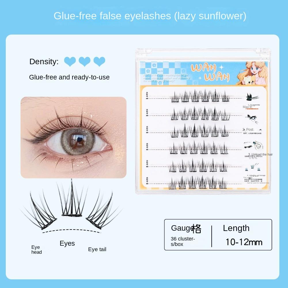 Sweet Adhesive False Eyelashes DIY False Eyelash Clusters Glue Free Fake Lashes  Grafting Lashes