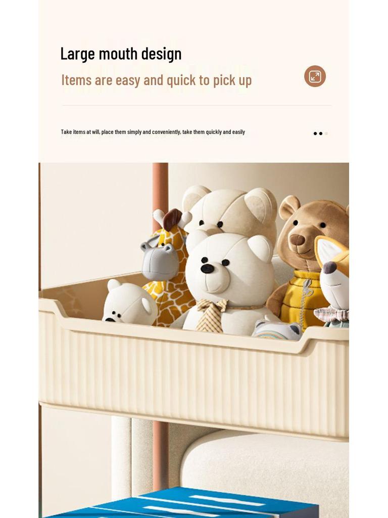 Compact Multi-Layer Mobile Storage Rack for Bedroom, Bathroom, or Living Room