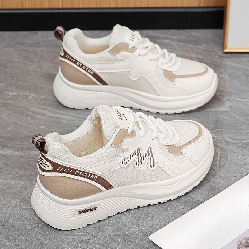 Breathable Mesh Sports Shoes, Women's Thick-soled Casual Running Shoes