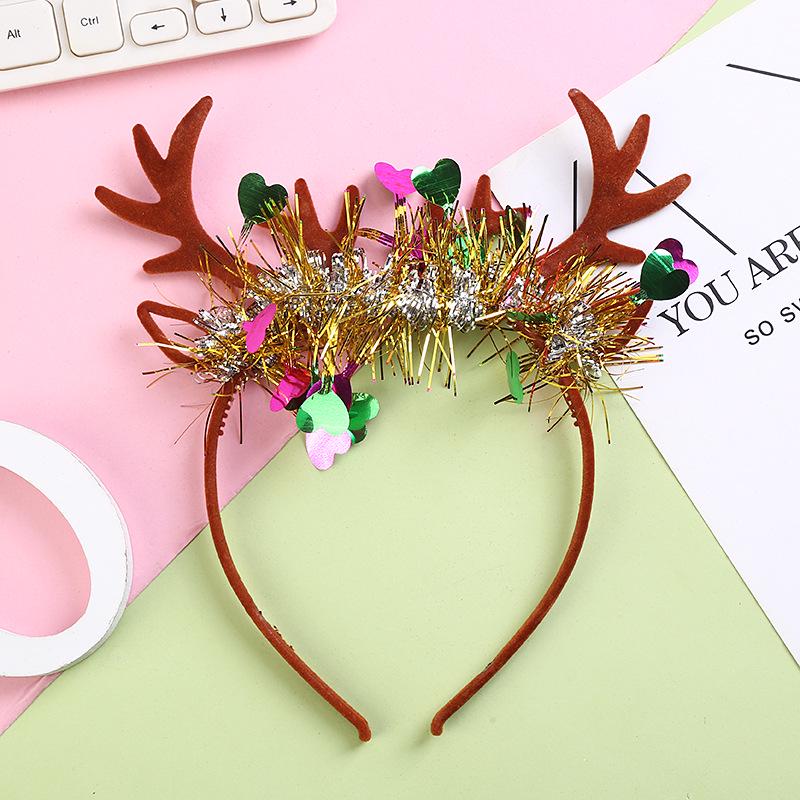 Christmas Reindeer Antler Headband - Festive Hair Accessory for Women & Children