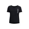 Under Armour Drop Shoulder Sleeve T Shirt Women's Black Unisex 1365777-001
