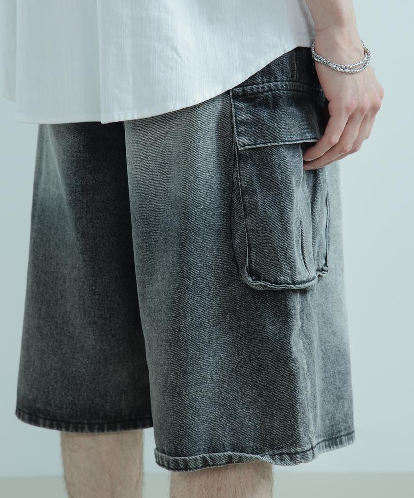 LOGSTORE Wide Cargo Denim Pants