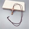 1PC Wood Crosses Necklace Wood Metal Pandent Necklace Gift for Boy Girl Jewelry