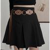 Chic And Stylish Pu Leather Waist Belt In Black And Caramel Color For Spring 2024