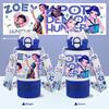 Straw Thermos Cup with Handle High Value Double Drinking Mouth Stainless Steel Cartoon Water Cup