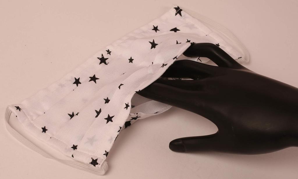Touchstone Floral filter pocket nose bridge double layer cotton face mask reusable machine washable for women (Pack of 3). Yellow White Black