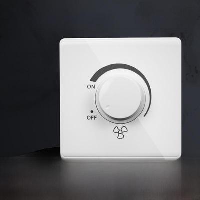 86 Type Electric Ceiling Fan Speed Control Switch with Stepless Knob Adjustment