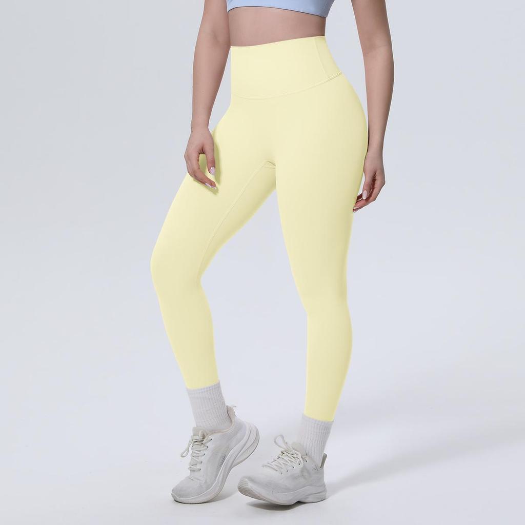 High-Waisted Peach-Lift Anti-Curl Yoga Pants - Skin-Friendly Nylon Tight-Fit Sportswear