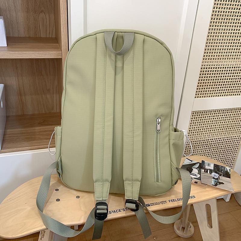 New Japanese Simple and Lightweight College Student Schoolbag Versatile High-value Large-capacity Leisure Travel Solid-color Backpack