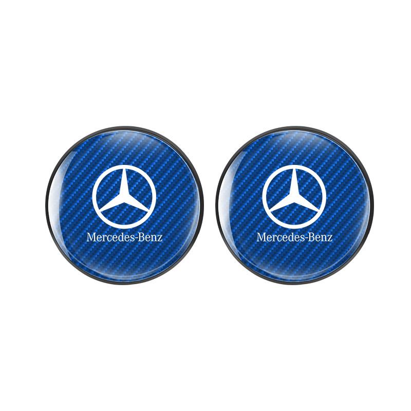 

Car Sticker Carbon Fiber Car Water Cup Coaster Pad Non-slip Car Cup Bottle Mat For Mercedes Benz AMG W204 W205 W203 W211 W212 W2