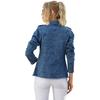 Spring Women's Single Breasted Stand Collar Cropped Denim Jacket