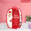 1Pcs Santa Claus Pop-Up Laundry Hamper Expandable Mesh Hamper Basket for Room Bedroom Bathroom Organization Contemporary Storage