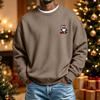 Men's Long Sleeve Neck Sweatshirt with Christmas Print, Holiday Pullover Top