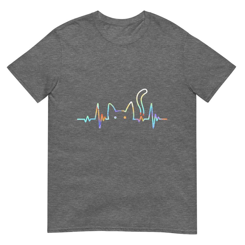 Heartbeat Cat Lover Animal Silhouette Cute Cat Tshirt